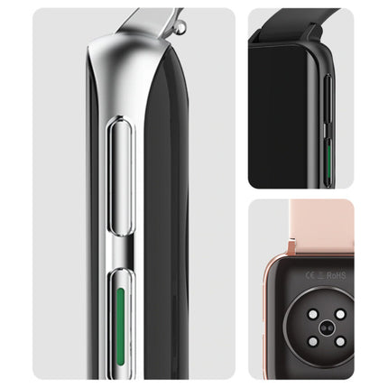 2021 ECG Smartwatch - Leer Bandje Fitness Sport Activity Tracker Horloge Android - Blauw