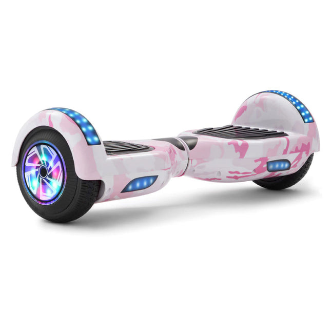 Elektrisch E-Scooter Hoverboard met Bluetooth Speaker - 6.5" - 500W - 2000mAh Batterij - Balance Hover Board Roze Camo