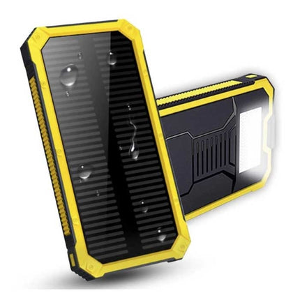 80.000mAh Solar Powerbank met 2 USB Poorten - Ingebouwde Zaklamp - Externe Noodaccu Batterij Oplader Charger Zon Zwart