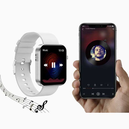 Smartwatch Smartband Smartphone Fitness Sport Activity Tracker Horloge IP67 iOS iPhone Android Siliconen Bandje Zwart