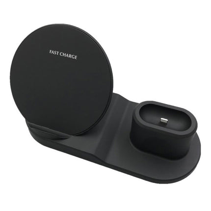 3 in 1 Draadloze Oplader voor Apple iPhone / iWatch / AirPods -  Oplaadstation Charging Dock 18W Wireless Pad Zwart