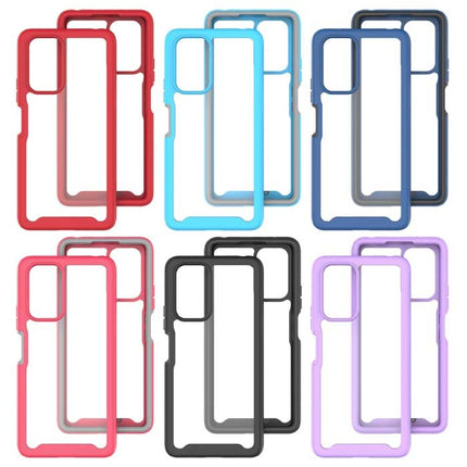 Xiaomi Redmi Note 10 Pro Max Bumper Hoesje met Frame - Anti-Shock Case Cover Paars