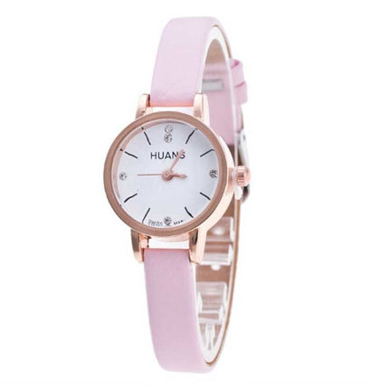Vintage Horloge met Kleine Wijzerplaat voor Dames - Leren Band Kwarts Polshorloge Bruin