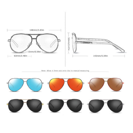 Vintage Shades Zonnebril - Roestvrij Staal Legering Pilotenbril met UV400 en Polarisatie Filter voor Mannen - Geel
