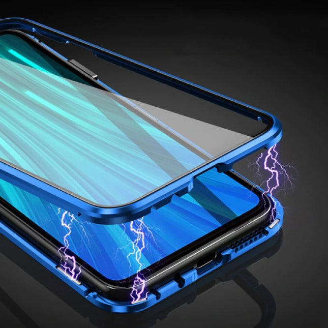 Xiaomi Mi 9 SE Magnetisch 360° Hoesje met Tempered Glass - Full Body Cover Hoesje + Screenprotector Paars