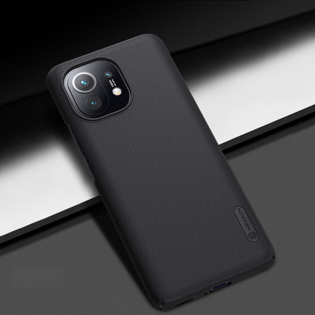 Xiaomi Mi 11 Frosted Shield Hoesje - Shockproof Case Cover Cas Zwart