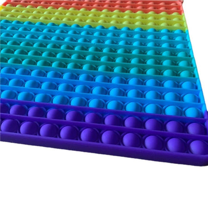 XXXL Pop It - 400mm Extra Extra Groot Fidget Anti Stress Speelgoed Bubble Toy Siliconen Vierkant Regenboog