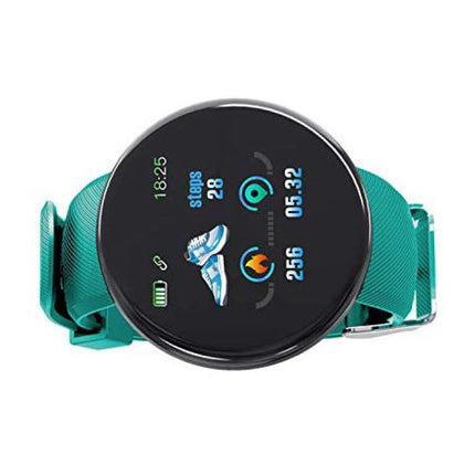 Originele D18 Smartwatch Curved HD Smartphone Fitness Sport Activity Tracker Horloge iOS Android iPhone Samsung Huawei Groen