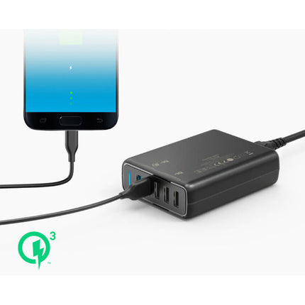 5-Port Muur Oplader - PowerIQ Wallcharger AC Thuislader Stekkerlader Adapter Zwart