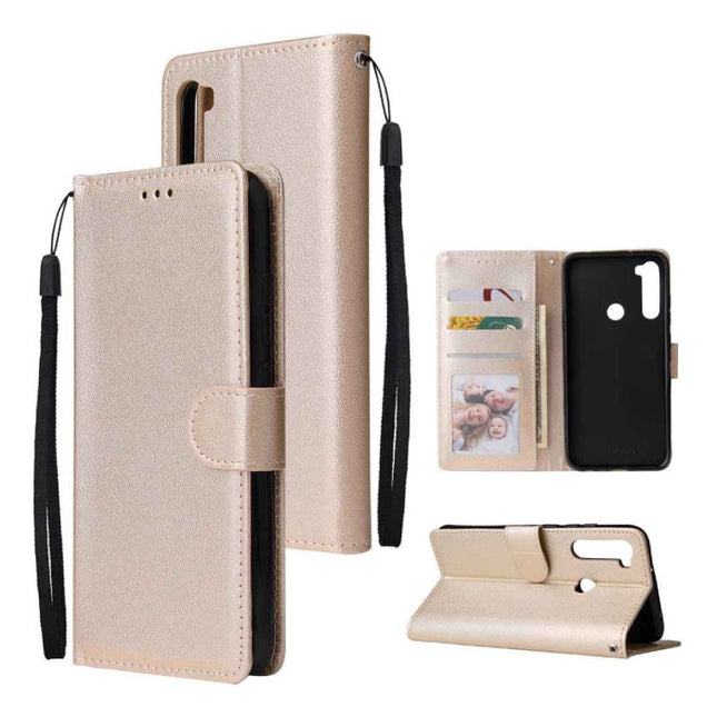Xiaomi Pocophone F1 Leren Flip Case Portefeuille - PU Leer Wallet Cover Cas Hoesje Goud