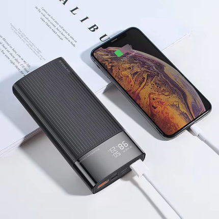 Powerbank 20.000mAh - QC/PD 3.0 met 3 Oplaadpoorten - Noodaccu Batterij Oplader - Wit