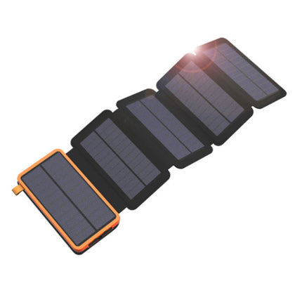 26800mAh Draagbare Solar Powerbank 5 Zonnepanelen - Flexibele Zonne-energie Batterij Oplader 7.5W Zon Oranje