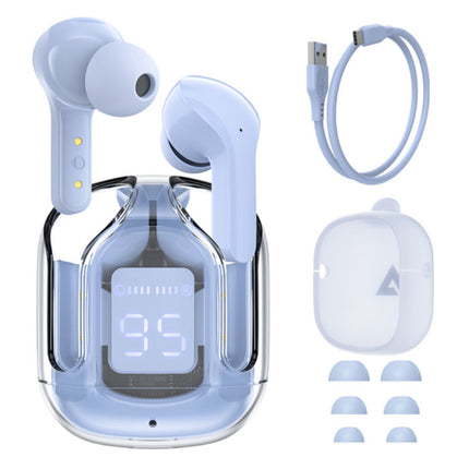 T6 Draadloze Oordopjes - Touch Control Oortjes TWS Bluetooth 5.0 Lichtblauw
