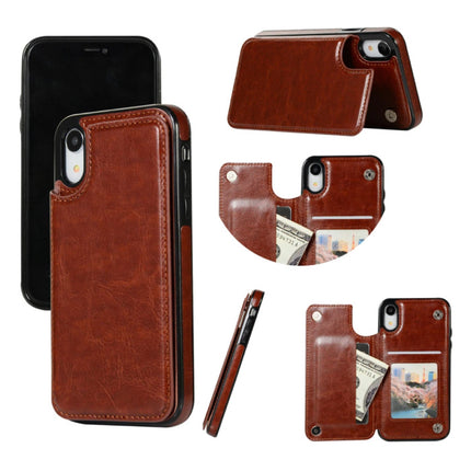 Retro iPhone 11 Pro Leren Flip Case Portefeuille - Wallet Cover Cas Hoesje Blauw