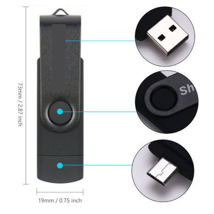 High Speed Flash Drive 8GB - USB en USB-C Stick Geheugen Kaart - Blauw