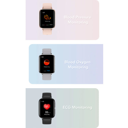 2021 ECG Smartwatch - Leer Bandje Fitness Sport Activity Tracker Horloge Android - Groen