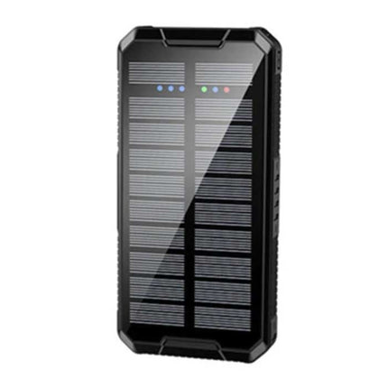 80.000mAh Solar Powerbank met 2 USB Poorten - Ingebouwde Zaklamp - Externe Noodaccu Batterij Oplader Charger Zon Blauw