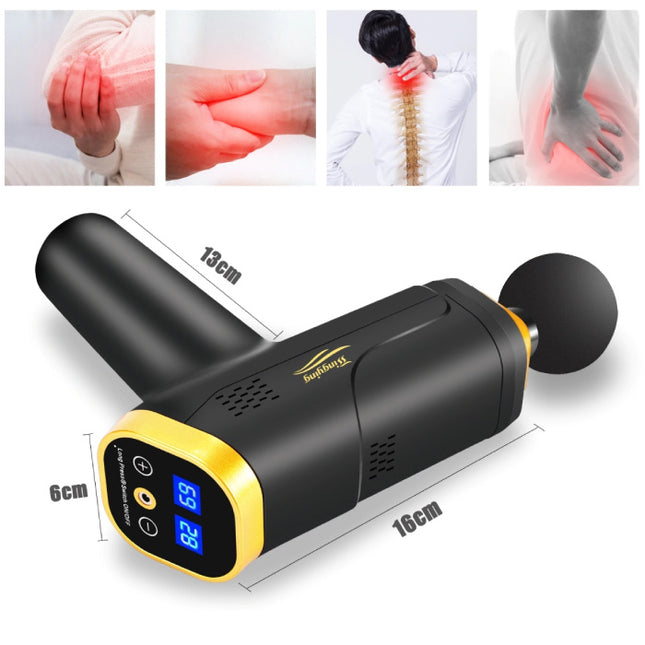 Professioneel Massage Apparaat Gun - 20 Standen - 6 Koppen - Inclusief Opbergtas - Sport en Relax - Blauw