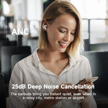 Supereq S10 Draadloze Oortjes - ANC/ENC Bluetooth 5.4 Oordopjes TWS - Wit