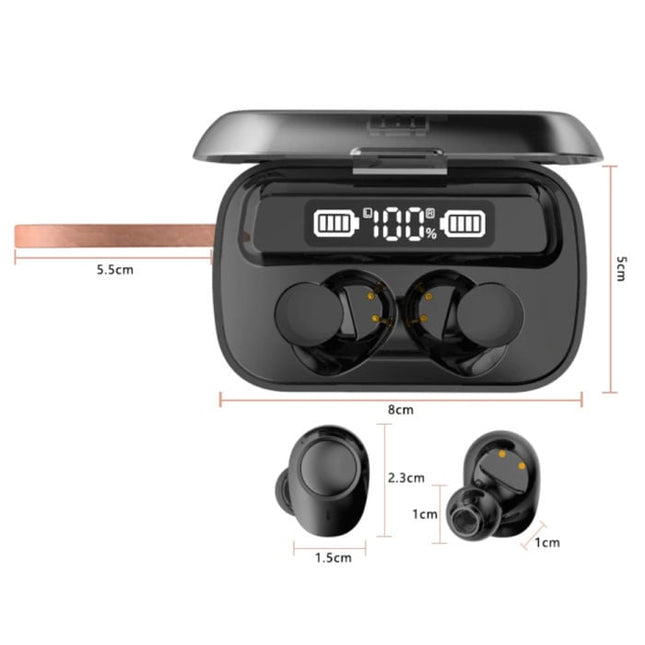 K02 Draadloze Oortjes met Powerbank Oplaaddoosje 2000mAh - True Touch Control TWS Bluetooth 5.0 Oordopjes Earphones Earbuds Oortelefoon 