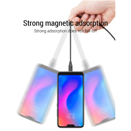 USB 2.0 - iPhone Lightning Magnetische Oplaadkabel 2 Meter Gevlochten Nylon Oplader Data Kabel Data Zilver