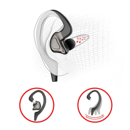 VV2 Draadloze Oortjes met Oorhaak Sport - Touch Control -  TWS Bluetooth 5.0 Wireless Buds Earphones Earbuds Oortelefoon Zwart