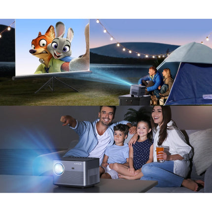 P64 Projector - 500 ANSI Lumen - Android Beamer Home Media Speler Zilver