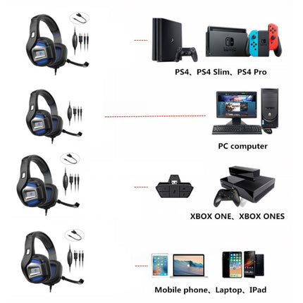 S01 Draadloze Gaming Koptelefoon met Omnidirectionele Mic - Voor PS4/PS5 - Headset Headphones met Microfoon Zwart