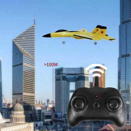 FX-620 RC Fighter Jet Glider met Afstandsbediening - Bestuurbaar Speelgoed Model Vliegtuig Geel