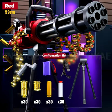 Soft Bullet Geweer - Sentry Rail Gatling Gun Model Speelgoed Shell Pistool - Rood