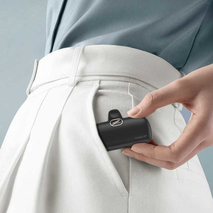 5000mAh Mini Powerbank voor USB-C - QC / PD Externe Noodaccu Batterij Oplader Paars