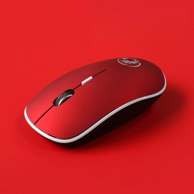 G-1600 Draadloze Muis Geruisloos - Optisch - Tweehandig en Ergonomisch - Rood