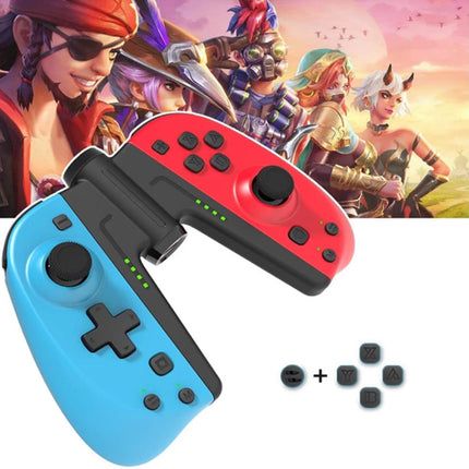Gaming Controller voor Nintendo Switch - NS Bluetooth Gamepad Joy Pad met Vibratie Blauw-Rood