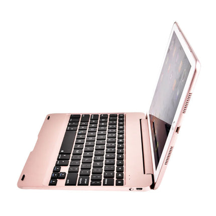 Toetsenbord Hoes voor iPad Mini 1/2/3 - QWERTY Multifunctionele Keyboard Bluetooth Aluminium Smart Cover Case Hoesje Roze