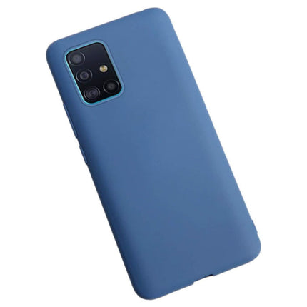 Samsung Galaxy S10 Lite Silicone Hoesje - Zachte Matte Case Liquid Cover Blauw
