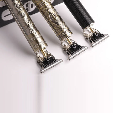 Retro T9 Tondeuse met LCD Scherm - Draadloze Trimmer Elektrisch Scheermachine - Goud Draak