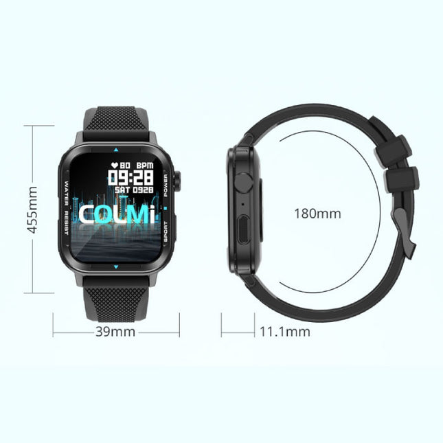 M41 Smartwatch Siliconen Bandje Fitness Sport Activity Tracker Horloge Android iOS Zwart