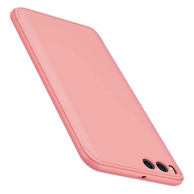 Xiaomi Redmi 7A Full Cover - 360° Body Hoesje Case + Screenprotector Tempered Glass Roze