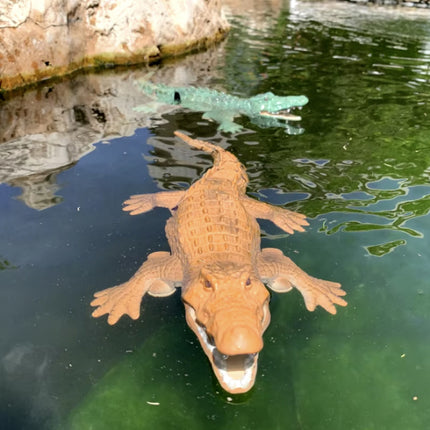 RC Krokodil met 2.4G Afstandsbediening - Waterdicht Speelgoed Alligator Bestuurbaar Robot Dier - Oranje
