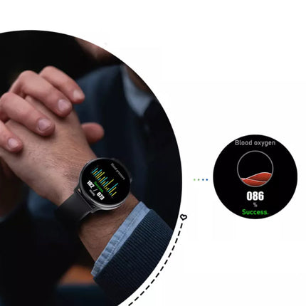 Sport Smartwatch - Silicoon Bandje Fitness Activity Tracker Horloge Android - Blauw