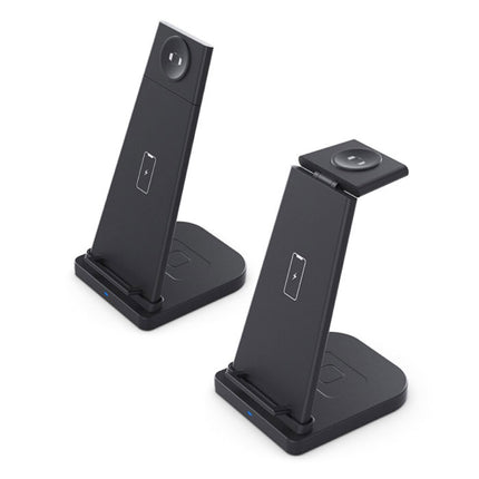 3 in 1 Opvouwbaar Oplaadstation voor Apple iPhone / iWatch / AirPods -  Charging Dock 10W Wireless Pad Wit