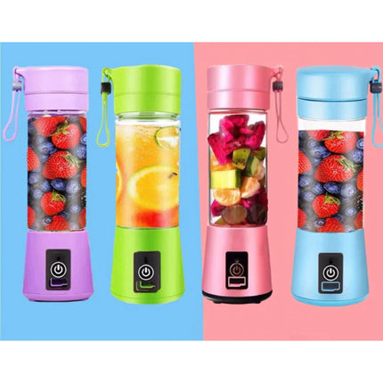 Draagbare Blender met 6 Freesmessen  - Portable Smoothie Maker Juicer Sapcentrifuge Paars