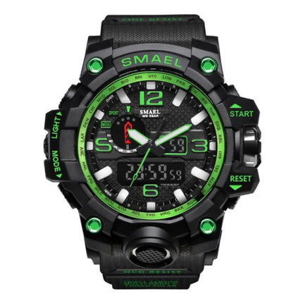  Militair Duik Horloge voor Heren - Rubber Bandje Kwarts Uurwerk Analoog Digitaal voor Mannen Groen