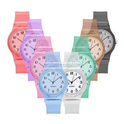 Jelly Horloge voor Dames - Kwarts Uurwerk Silicoon Bandje - Bruin