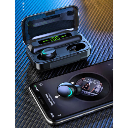 IPX7 TWS Draadloze Smart Touch Control Oortjes 2200mAh Bluetooth 5.0 Ear Wireless Buds Earphones Earbuds Oortelefoon Zwart