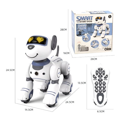 RC Robot Hond met IR Afstandsbediening - Stunt Speelgoed Bestuurbaar Dier - Wit