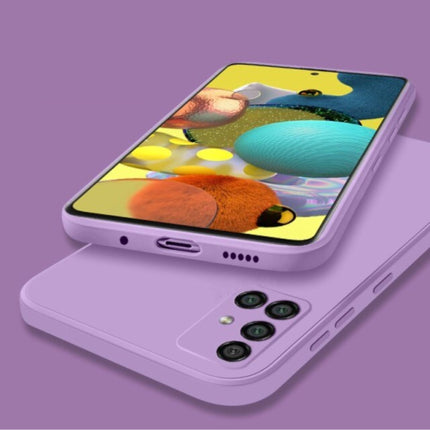 Samsung Galaxy S8 Square Silicone Hoesje - Zachte Matte Case Liquid Cover Paars