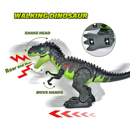 RC Dinosaurus (T-Rex) met Mist Effect - Afstandsbediening Bestuurbaar Speelgoed Tyrannosaurus Rex Dino Robot Groen