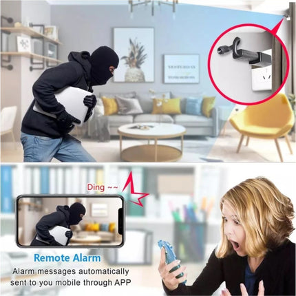 Mini Security Camera met WiFi - Buigbaar 1080p HD Camcorder Motion Detector Alarm Zwart