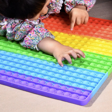 Mega XL Pop It - 850mm Extra Groot Fidget Anti Stress Speelgoed Bubble Toy Siliconen Mannetje Regenboog